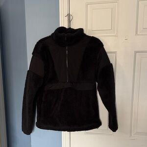 Victoria's Secret PINK Sherpa Fleece Half Zip Teddy Jacket XS p2p 20”